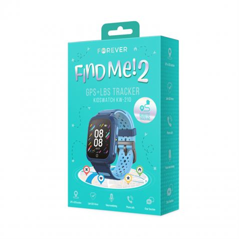 SMARTWATCH PARA NIÑOS GPS AZUL FIND ME 2 KW-210 FOREVER - GSM107167-1