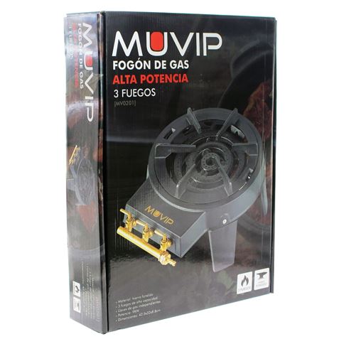 REACONDICIONADO FOGON DE GAS ALTA POTENCIA 3 FUEGOS MUVIP - MV0201-1
