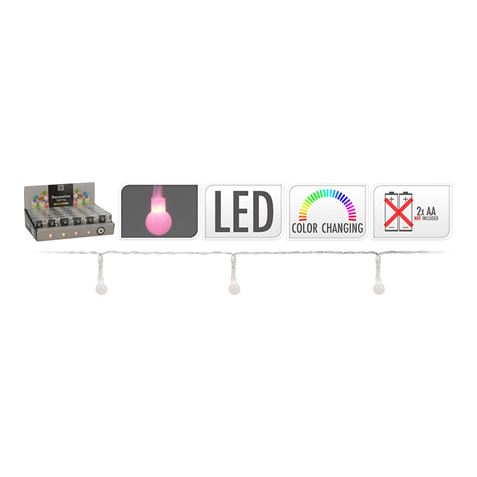 GUIRNALDA A PILAS RGB 20 LEDS ESFERICA LUZ MULTICOLOR 2,3M - 71312-1