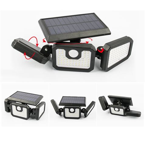 REACONDICIONADO FOCO SOLAR TRIPLE CON SENSOR 800LM ELBAT - EB0375-1