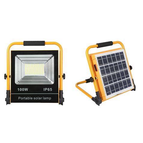 REACONDICIONADO FOCO SOLAR LED 100W 850LM PLEGABLE ELBAT - EB0399