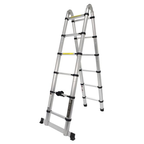 ESCALERA ARTICULADA 6+6 PELDAÑOS 3.80 MTS MADER - 10058