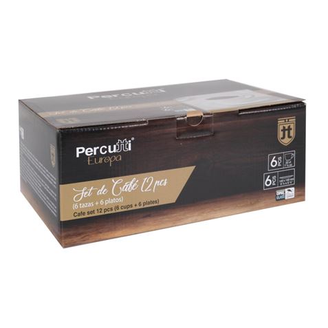 SET 6 TAZAS + 6 PLATOS CAFE OPAL PERCUTTI - MKT97952-1