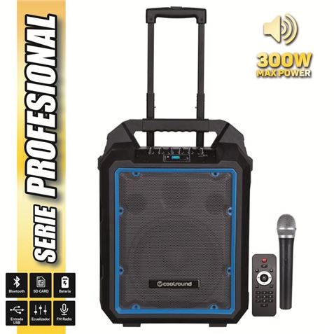 REACONDICIONADO ALTAVOZ AUTOAMPLIFICADO PRO300 10" 300W CON BATERIA + MICRO - CS0184-1 REACONDICIONADO ALTAVOZ AUTOAMPLIFICADO PRO300 10" 300W CON BATERIA + MICRO - CS0184-1