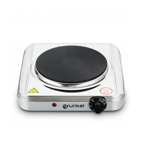 COCINA ELECTRICA 1 FUEGO INOX 1500W GRUNKEL - EHP-118INOX-1