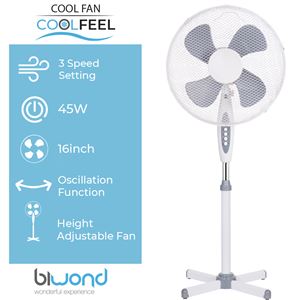 REACONDICIONADO VENTILADOR DE PIE 45W | 3VELOCIDADES | COOLFEEL BIWOND - BW0083