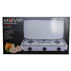 REACONDICIONADA COCINA DE GAS 3 FUEGOS BLANCA MUVIP - MV0195-3