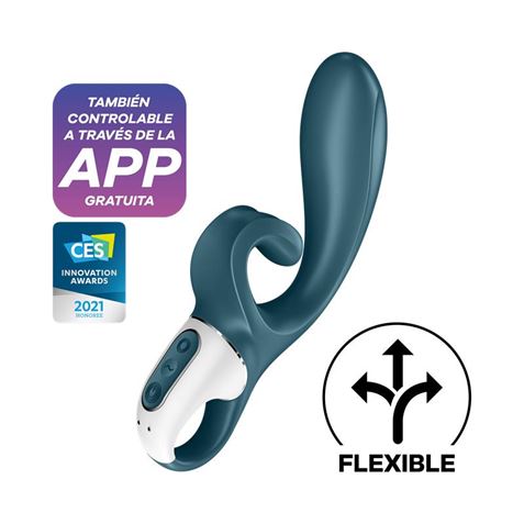 VIBRADOR HUG ME GRAYBLUE CON APP SATISFYER - 4061504036571-1