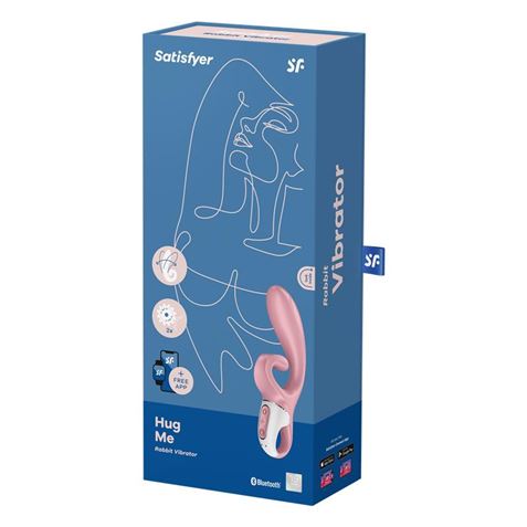 VIBRADOR HUG ME ROSA CON APP SATISFYER - 4061504036588-1