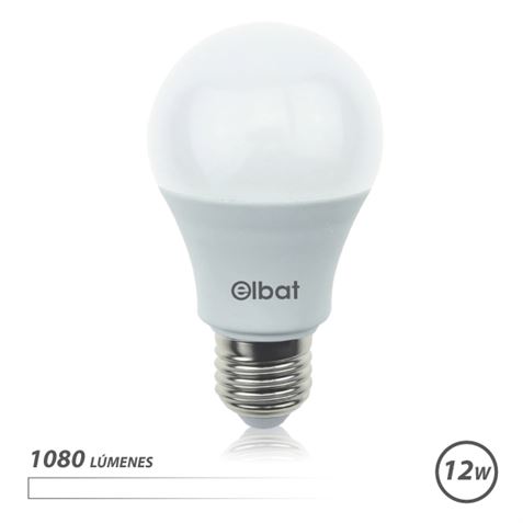 BOMBILLA LED A60 | 12W | 1080LM | E27 | LUZ BLANCA | ELBAT - EB0425