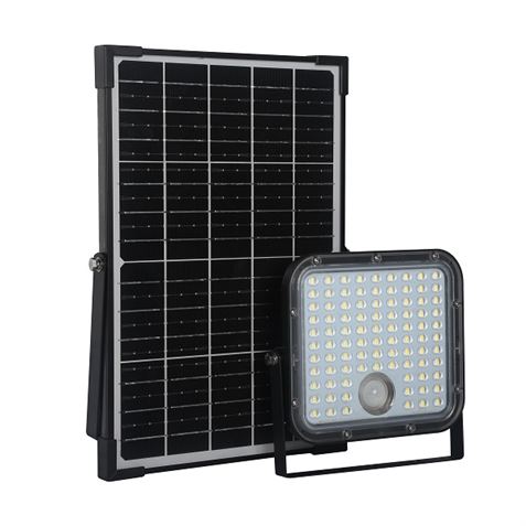 FOCO LED SOLAR 30W 4800LM CON SENSOR + MANDO ELBAT - EB0439-4