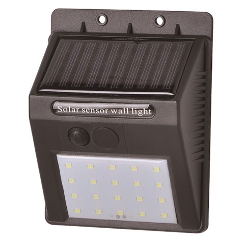 APLIQUE LED SOLAR 30LM NEGRO ELBAT - EB0393-2