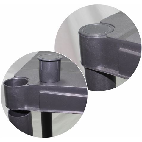 ESTANTERIA PLASTICA 4 BALDAS 133X61X30 25 KGS MADER - 06065-1