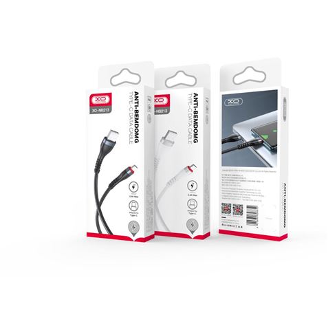 CABLE NB213 CARGA RAPIDA 2A TIPO C A USB | 1 METRO | NEGRO - XONB213TCBK-2