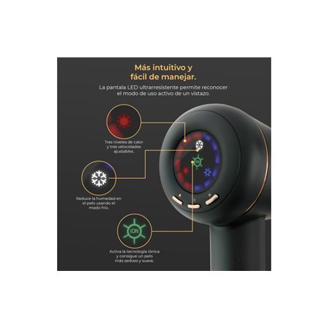 SECADOR DE PELO PROFESIONAL 1600W IÓNICO CON DISPLAY GKL - ONYXMART-2