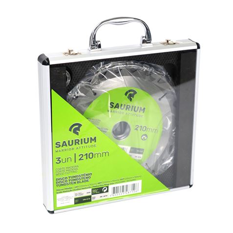 PACK 3 DISCOS CORTE MADERA PARA SIERRAS 210MM. SAURIUM - 48710-5