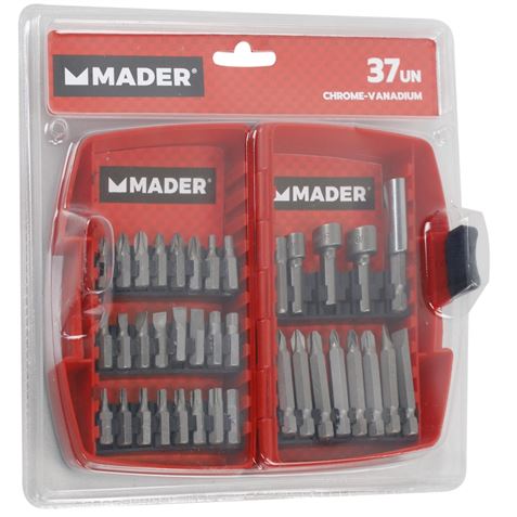 JUEGO VASOS Y PUNTAS 37 PCS CRV MADER - 63061-1