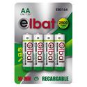 PACK 4 PCS PILAS RECARGABLES AA 2500MAH ELBAT - EB0164