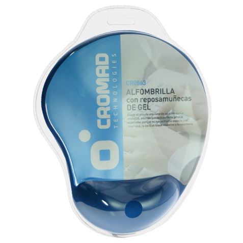 REACONDICIONADO ALFOMBRILLA CON REPOSAMUÑECAS GEL AZUL CROMAD - CR0863-3