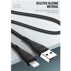 CABLE NB146 CARGA RAPIDA SILICONA USB - MICRO USB | 2.4A | 1 MTR | BLANCO - XONB146