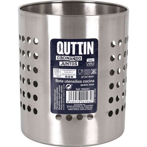 BOTE UTENSILIOS INOX 12X14CM QUTTIN - 998201