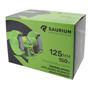REACONDICIONADA ESMERILADORA DE BANCO 125MM 150W SAURIUM. - 48800-1