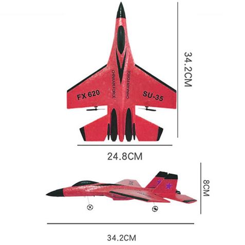 AVION PLANEADOR CONTROL REMOTO ROJO - 57023-1