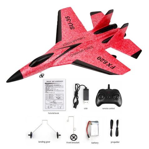AVION PLANEADOR CONTROL REMOTO ROJO - 57023-2