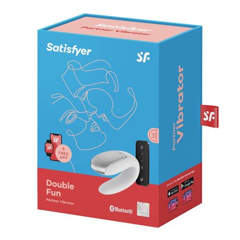 VIBRADOR PARA PAREJAS DOUBLE FUN CON APP Y MANDO BLANCO SAFISFYER - 40615040024531