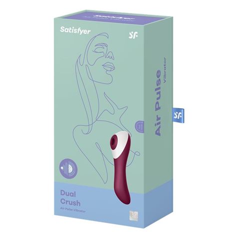 VIBRADOR SUCCIONADOR DUAL CRUSH ROJO SATISFYER - 406150400306-2