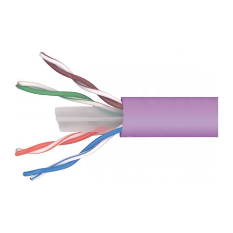 BOBINA 305 METROSCABLE UTP CAT6 RIGIDO CCA FCA LSFH VIOLETA TELEVES - 219910-1