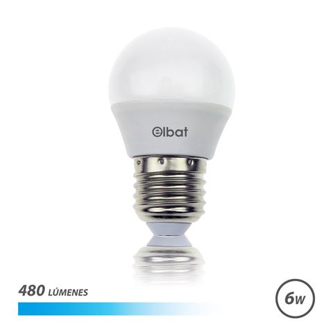 REACONDICIONADA BOMBILLA LED G45 | 6W | 480LM | E27 | LUZ FRIA | ELBAT - EB0251