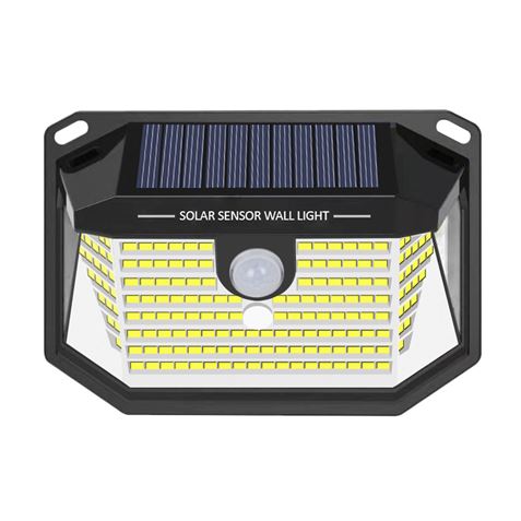 APLIQUE LED SOLAR 150LM ILUMINACIÓN 3 CARAS NEGRO ELBAT - EB0445-1