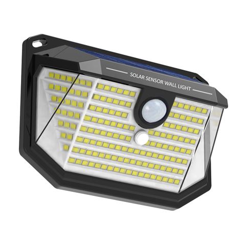 APLIQUE LED SOLAR 150LM ILUMINACIÓN 3 CARAS NEGRO ELBAT - EB0445-2