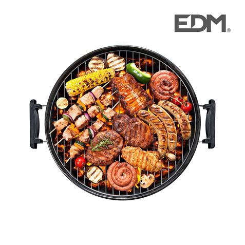 BARBACOA METALICA CON TAPA Y RUEDAS 70CM DE ALTURA - 73834-1