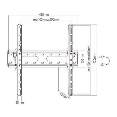 REACONDICIONADO SOPORTE DE PARED TV LED LCD 32"-55" CROMAD - CR1108-1