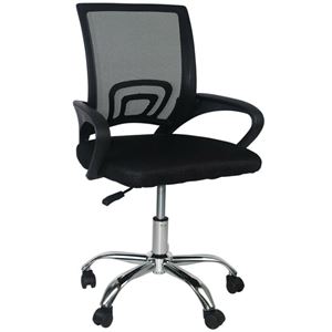 SILLA DE ESCRITORIO CON RUEDAS CLASSIC 95X65X52CM NEGRA