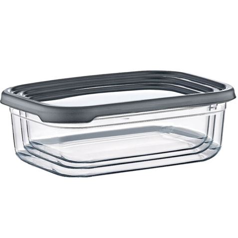 SET 3 TUPPER RECTANGULARES GRIS 350-650-1200ML - 04128-1