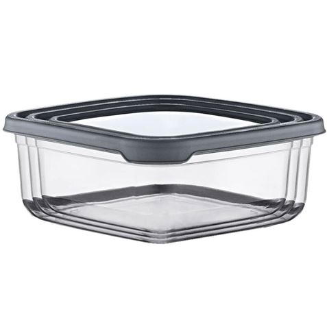 SET 3 TUPPER CUADRADOS GRIS 400-800-1400ML - 04131-1 SET 3 TUPPER CUADRADOS GRIS 400-800-1400ML - 04131-1