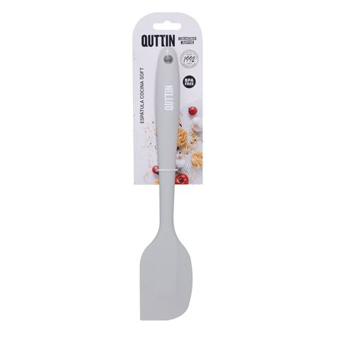 ESPATULA SOFT COCINA SILICONA GRIS 27X5 QUTTIN - BQ01015074400-1