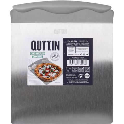 PALA PARA PIZZAS ACERO INOX 24X20CM QUTTIN - BQ01016273903-1
