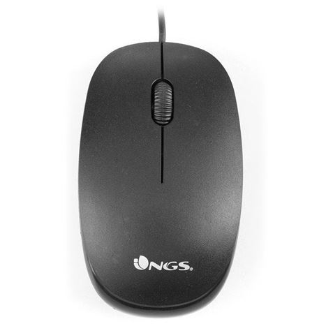 RATON CON CABLE FLAME OPTICO USB NEGRO NGS - FLAMEBLACK-1