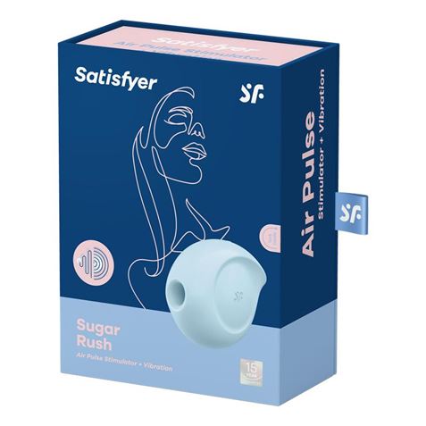 SUCCIONADOR DE CLITORIS Y VIBRADOR SUGAR RUSH AZUL SATISFYER - 4061504037196-2