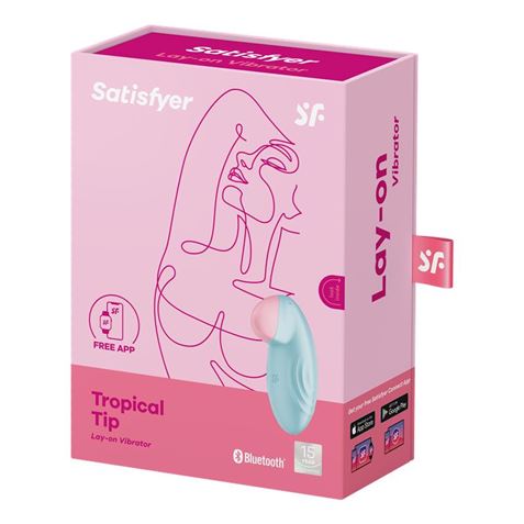 ESTIMULADOR DE CLITORIS TROPICAL TIP AZUL SATISFYER - 4061504044347-2