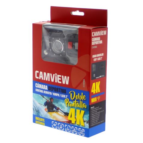 CAMARA DEPORTIVA DOBLE PANTALLA 4K | SONY 16MPX | LCD 2" | CONTROL REMOTO | - CV0166-3