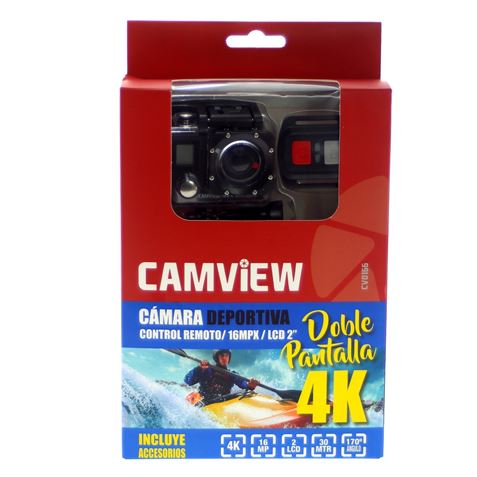 CAMARA DEPORTIVA DOBLE PANTALLA 4K | SONY 16MPX | LCD 2" | CONTROL REMOTO | - CV0166-4