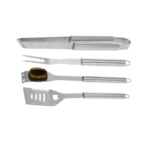 SET 4 UTENSILIOS INOX DE BARBACOA - 73907-1