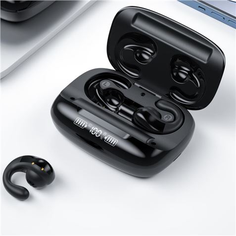 REAC. AURICULARES TÁCTILES TWS X9 + BASE CON INDICADOR DE CARGA NEGROS XO - XOX9BK-2