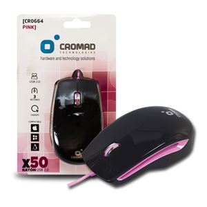 RATÓN X50 USB NEGRO/ROSA CROMAD - CR0664-2