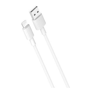 REAC CABLE NB156 SILICONA USB - LIGHTNING | 2.4A | 1 MTR | BLANCO XO